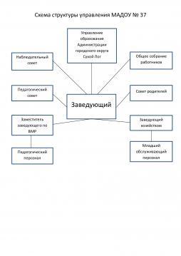 Схема структуры управления МАДОУ № 37